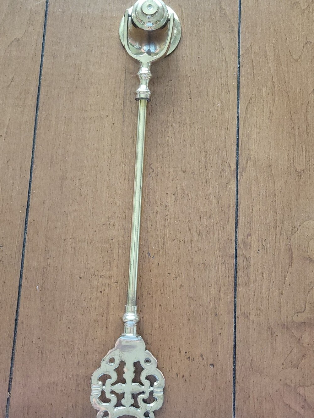 Vintage Brass Bell Candle Snuffer 14"